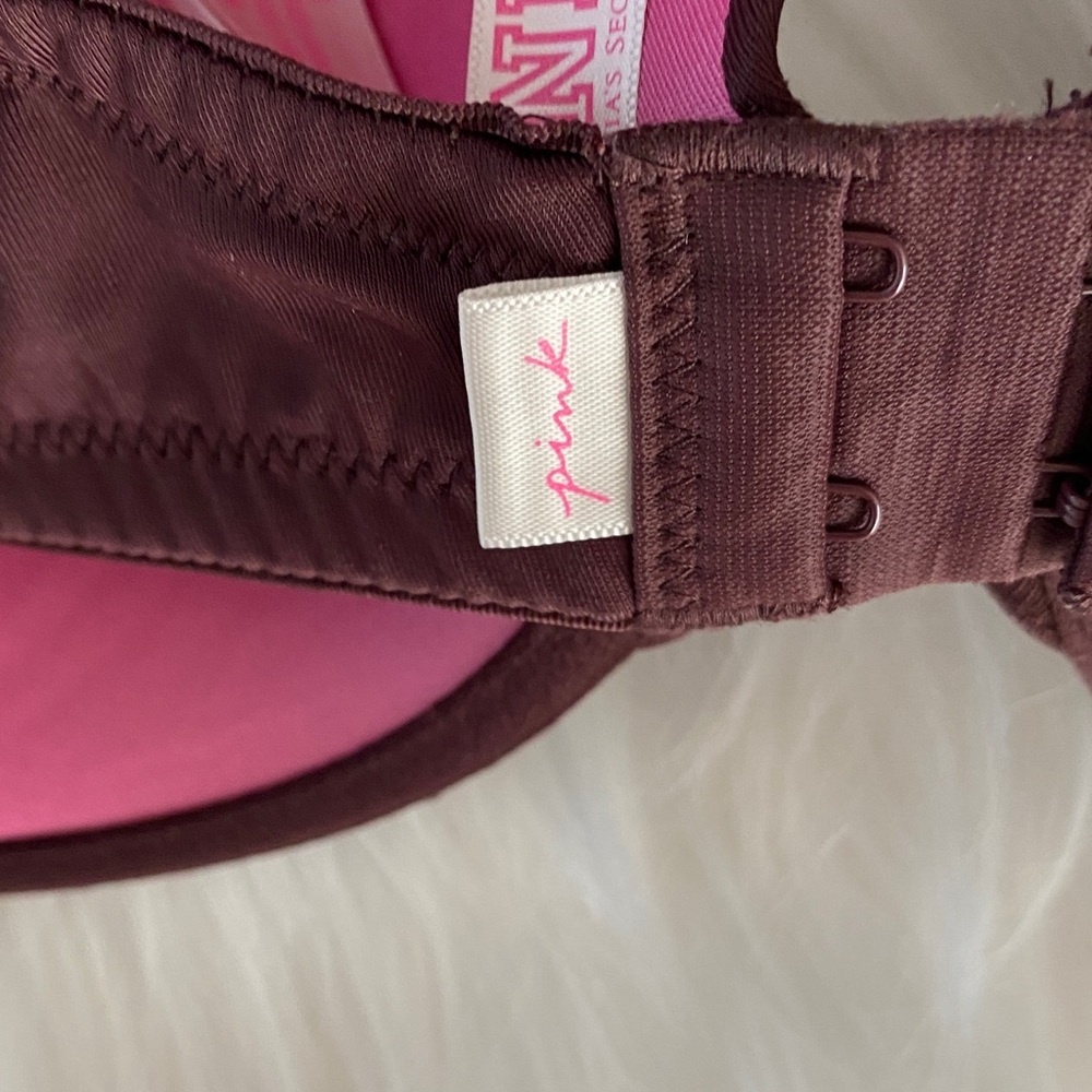Pink Victoria secrets everywhere T-shirt bra size 36DD color brown - Picture 3 of 7